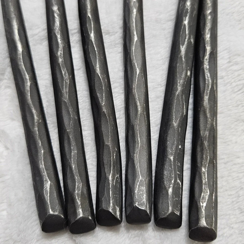 Pier 1 Imports Caldera PII16 Stainless Flatware Wavy Hammered Handle Knife Set 8